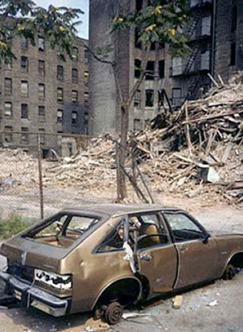 Edificios abandonados en The Bowery (1973).
